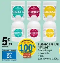 E.Leclerc Kallos - cuidado capilar. gama champú o mascarilla oferta