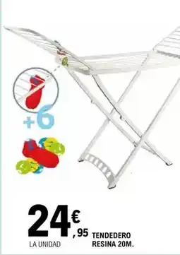 E.Leclerc Tendedero resina 20m oferta