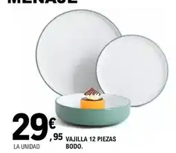 E.Leclerc Vajilla 12 piezas oferta
