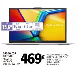 E.Leclerc Asus - ordenador portátil vivobook e1504fa-bq2446w oferta