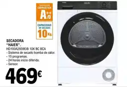 E.Leclerc Haier - secadora hd100a2939eib 10k bc bca oferta