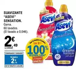 E.Leclerc Asevi - suavizante sensation. gama. 60 lavados oferta