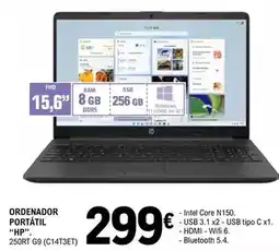E.Leclerc Hp - ordenador portátil 250rt g9 (c14t3et) oferta