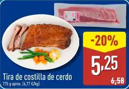 ALDI Tira de costilla de cerdo oferta
