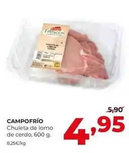 Alimerka Campofrío - chuleta de lomo de cerdo oferta