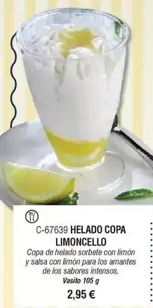 Helado copa limoncello