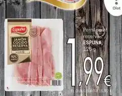 Valvi Supermercats Espuña - pernil cura reserva oferta