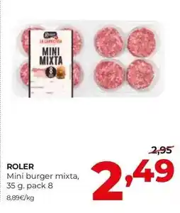 Alimerka Roler - mini burger mixta oferta