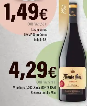 MONTE REAL Vino tinto D.O.Ca.Rioja Reserva