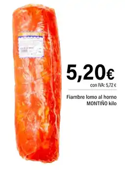 Cash Ifa MONTIÑO Fiambre lomo al horno oferta
