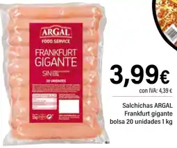 Cash Ifa ARGAL Salchichas Frankfurt gigante oferta
