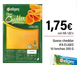 Cash Ifa IFA ELIGES Queso cheddar 10 lonchas oferta