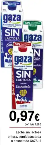 Cash Ifa GAZA Leche sin lactosa entera, semidesnatada o desnatada oferta