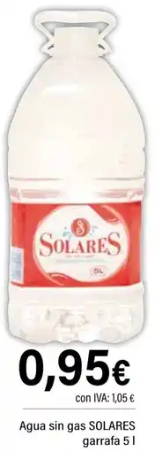 Cash Ifa SOLARES Agua sin gas garrafa oferta
