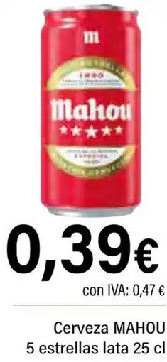 Cash Ifa MAHOU Cerveza 5 estrellas oferta