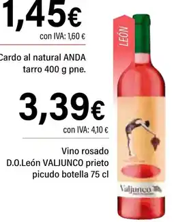 Cash Ifa VALJUNCO Vino rosado D.O.Leó prieto picudo oferta