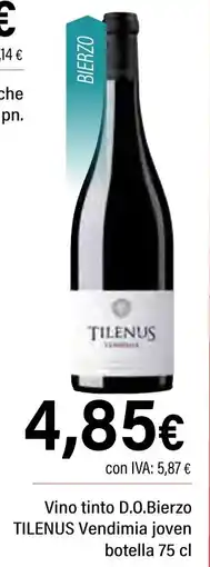 Cash Ifa TILENUS Vino tinto D.O.Bierzo Vendimia joven oferta
