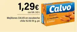 Cash Ifa CALVO Mejillones en escabeche chile 15/20 oferta