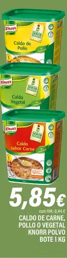 Cash Ifa KNORR Caldo de carne, pollo o vegetal polvo oferta