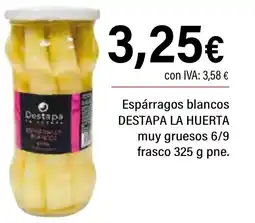 Cash Ifa DESTAPA LA HUERTA Espárragos blancos muy gruesos 6/9 frasco oferta