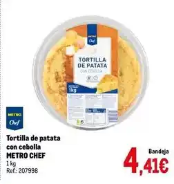 Makro Chef select - tortilla de patata con cebolla oferta