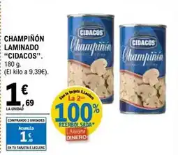 E.Leclerc Cidacos - champinon laminado oferta