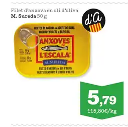 TOP Cash & Carry M.SUREDA Filet d'anxova en oli d'oliva oferta