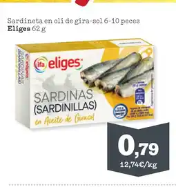 TOP Cash & Carry ELIGES Sardineta en oli de gira-sol 6-10 peces oferta