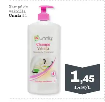 UNNIA Xampú de vainilla