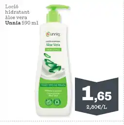 TOP Cash & Carry UNNIA Loció hidratant àloe vera oferta