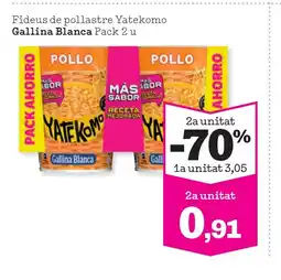 TOP Cash & Carry GALLINA BLANCA Fideus de pollastre Yatekomo oferta