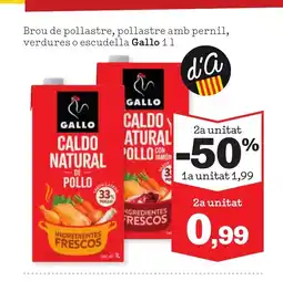 TOP Cash & Carry GALLO Brou de pollastre, pollastre amb pernil, verdures o escudella oferta