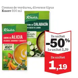 TOP Cash & Carry KNORR Cremes de verdures, diversos tipus oferta