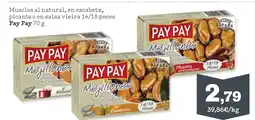 TOP Cash & Carry PAYPAY Musclos al natural, en escabetx, picants o en salsa vieira 14/18 peces oferta