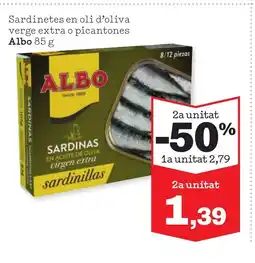 TOP Cash & Carry ALBO Sardinetes en oli d'oliva verge extra o picantones oferta