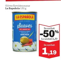TOP Cash & Carry LA ESPAÑOLA Olives farcides suaus oferta