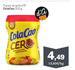 TOP Cash & Carry COLACAO Cacau en pols 0% oferta