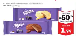 TOP Cash & Carry MILKA Galetes Choco Wafer blanca o xocolata amb llet oferta