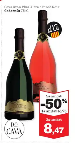 TOP Cash & Carry CODORNIU Cava Gran Plus Ultra o Pinot Noir oferta