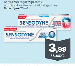 TOP Cash & Carry SENSODYNE Dentifrici repair&protect, multiprotecció o sensibilitat genives oferta