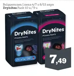 TOP Cash & Carry DRYNITES Bolquers nen inena 4/7 o 8/15 anys oferta