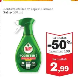 TOP Cash & Carry FAIRY Rentavaixelles en esprai llimona oferta