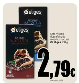 Unide Market IFA ELIGES Café molido descafeinado mezcla o natural oferta