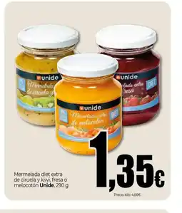Unide Market UNIDE Mermelada diet extra de ciruela y kiwi, fresa o melocotón oferta