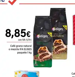 Cash Ifa IFA ELIGES Café grano natural o mezcla paquete oferta
