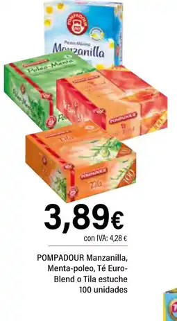 Cash Ifa POMPADOUR Manzanilla, Menta-poleo, Té Euro- Blend o Tila estuche 100 unidades oferta