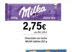Cash Ifa MILKA Chocolate con leche oferta