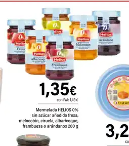Cash Ifa HELIOS Mermelada 0% sin azúcar añadido fresa, melocotón, ciruela, albaricoque, frambuesa o arándanos oferta