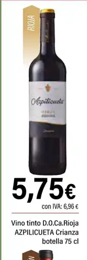 Cash Ifa AZPILICUETA Vino tinto D.O.Ca.Rioja Crianza botella oferta