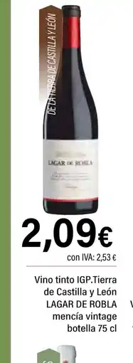 Cash Ifa LAGAR DE ROBLA Vino tinto IGP.Tierra de Castilla y León mencía vintage oferta